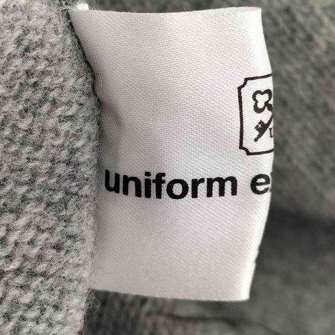 ユニフォームエクスペリメント uniform experiment カシミヤ混 フロント刺繍 ボートネック ウールニット メンズ JPN:2