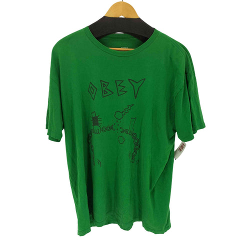 オベイ OBEY プリントクルーネックTシャツ メンズ import:XL