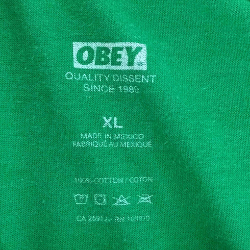 オベイ OBEY プリントクルーネックTシャツ メンズ import:XL
