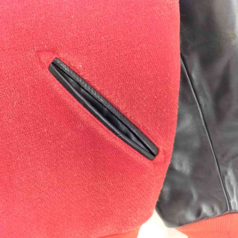 REAL CLOTHES BRAND 袖レザー ウール スタジャン メンズ import:S