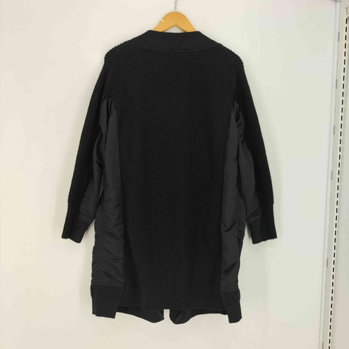 サカイ Sacai MA-1 ドッキング ナイロン切替 ジップアップニットカーディガン レディース JPN:1