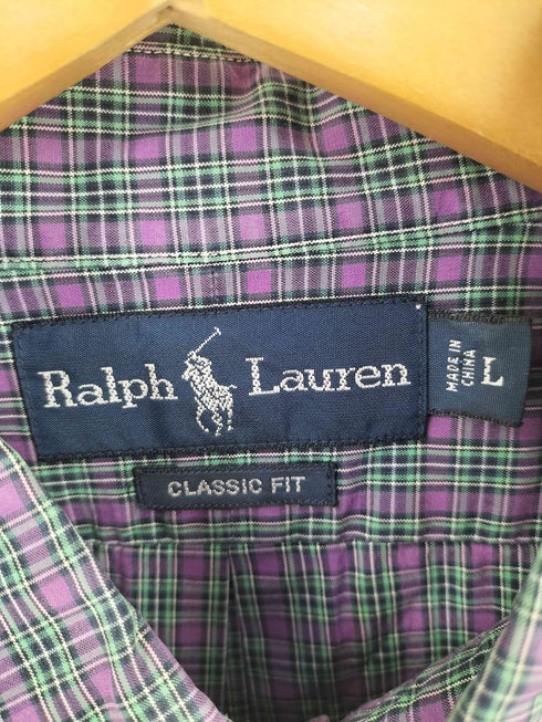 ラルフローレン RALPH LAUREN 90S ボタンダウン チェックシャツ メンズ L