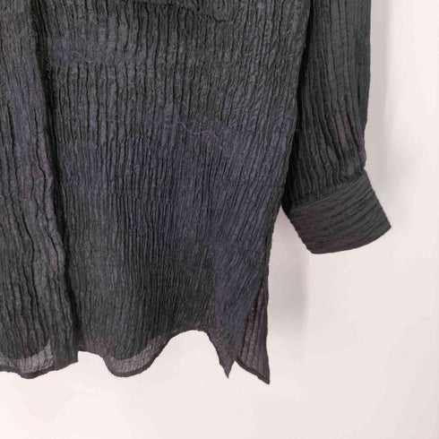 クリツィア KRIZIA エポレット プリーツ加工 比翼 ミリタリー シャツジャケット レディース EUR:42