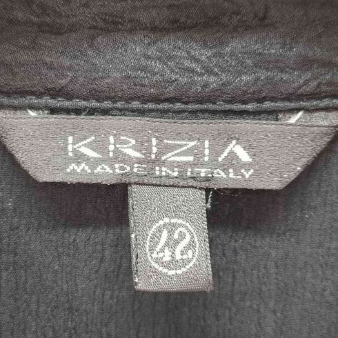 クリツィア KRIZIA エポレット プリーツ加工 比翼 ミリタリー シャツジャケット レディース EUR:42
