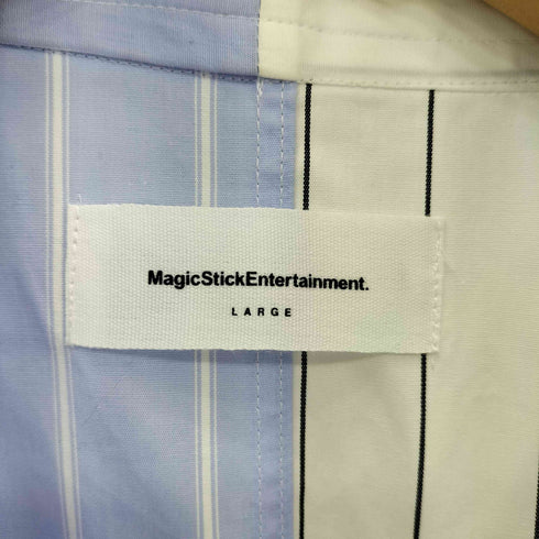 マジックスティック MAGIC STICK ENTERTAINMENT スタンドカラー スプリットライン オーバーサイズシャツ メンズ JPN:L