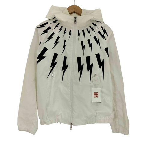 ニールバレット NEIL BARRETT 両面サンダーボルト ダブルジップ フーデット ジャケット メンズ import:M