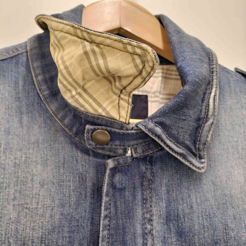 バーバリーブラックレーベル BURBERRY BLACK LABEL 裏地チェック柄 トラッカージャケット メンズ import:L