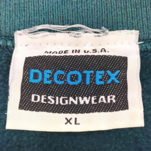 DECOTEX 90s USA製 フロント イーグルプリント スウェットトレーナー メンズ XL