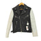 ニールバレット NEIL BARRETT ラムレザー ツートン ライダースジャケット メンズ import:XS