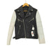 ニールバレット NEIL BARRETT ラムレザー ツートン ライダースジャケット メンズ import:XS