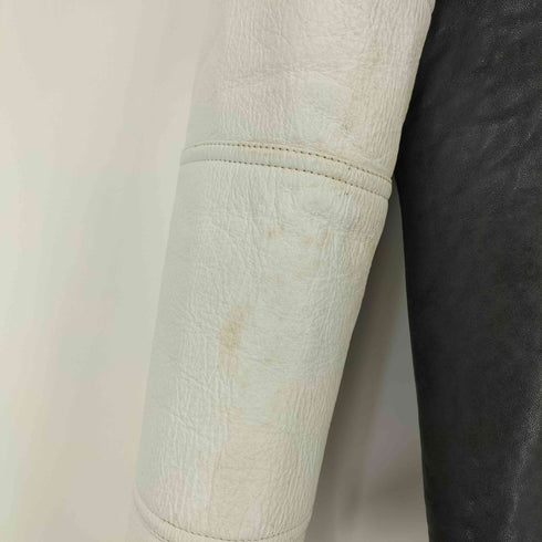 ニールバレット NEIL BARRETT ラムレザー ツートン ライダースジャケット メンズ import:XS