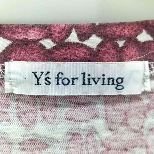 ワイズフォーリビング Ys for living 総柄 ポケット付き カットソー レディース