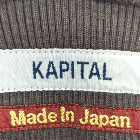 キャピタル KAPITAL 背面リブ クルーネック スウェット メンズ L