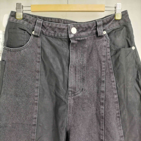 エムエーエムシー MAMC レザー切替 ジップ バギーデニムパンツ メンズ JPN:M