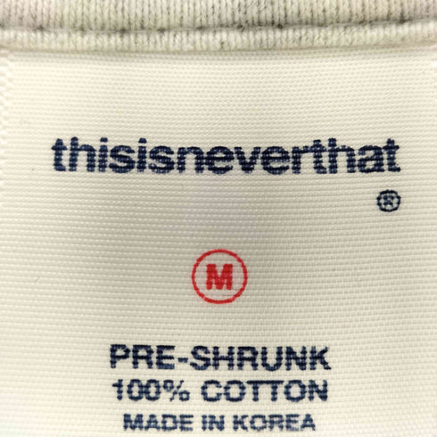 ディスイズネバーザット thisisneverthat フロントロゴプリント 半袖クルーネックシャツ メンズ import:M