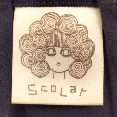スカラー ScoLar 花刺繍 ギャザー コーデュロイ ジップアップブルゾン レディース JPN:M