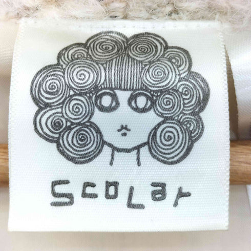 スカラー ScoLar アクリルウール トグルボタン フード付き ポンチョ レディース JPN:M