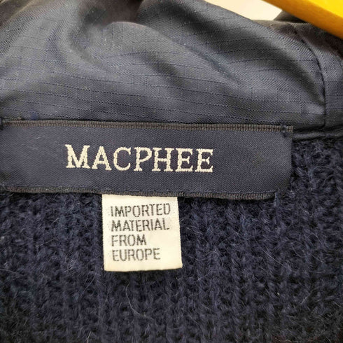 マカフィー MACPHEE フーデット ニット カーディガン レディース