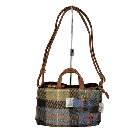 ハリスツイード Harris Tweed キャラクター刺繍ツイード切替ショルダーバッグ レディース