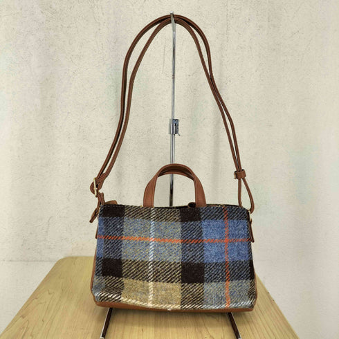 ハリスツイード Harris Tweed キャラクター刺繍ツイード切替ショルダーバッグ レディース
