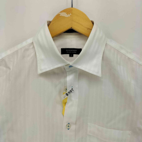 バーバリーブラックレーベル BURBERRY BLACK LABEL シャドーストライプ レギュラーカラー L/S シャツ メンズ UK:38