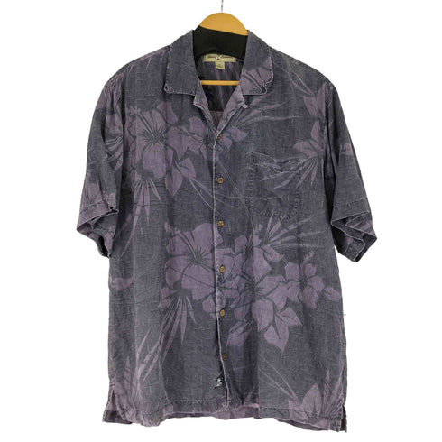 トミーバハマ Tommy Bahama S/S ボタニカ柄 開襟 シルクシャツ メンズ JPN:M