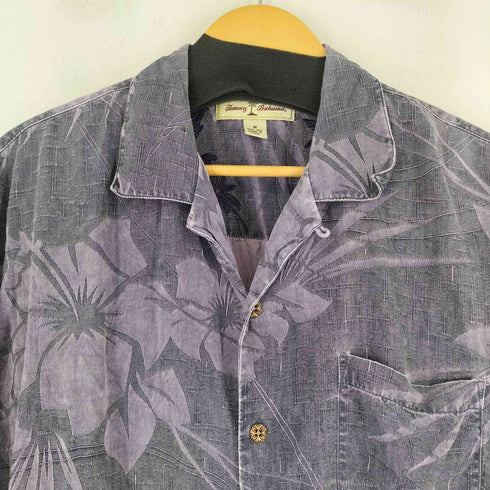 トミーバハマ Tommy Bahama S/S ボタニカ柄 開襟 シルクシャツ メンズ JPN:M