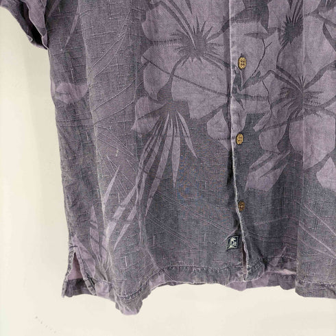 トミーバハマ Tommy Bahama S/S ボタニカ柄 開襟 シルクシャツ メンズ JPN:M
