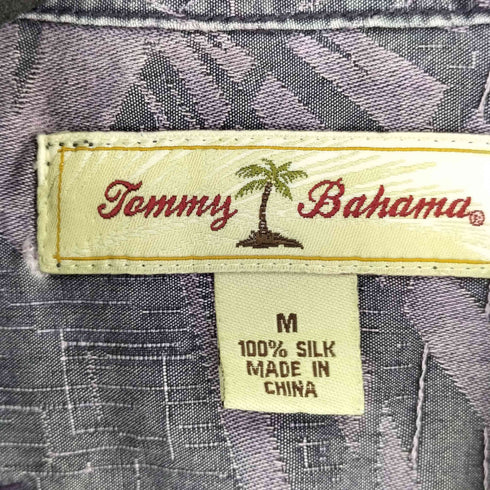 トミーバハマ Tommy Bahama S/S ボタニカ柄 開襟 シルクシャツ メンズ JPN:M