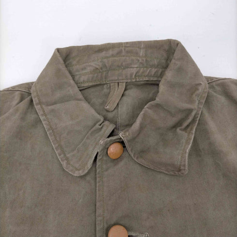 40S JAPAN VINTAGE 日本軍 ウッドボタン 巻きポケ ミリタリー ジャケット メンズ