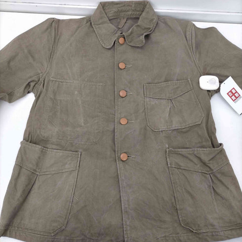 40S JAPAN VINTAGE 日本軍 ウッドボタン 巻きポケ ミリタリー ジャケット メンズ
