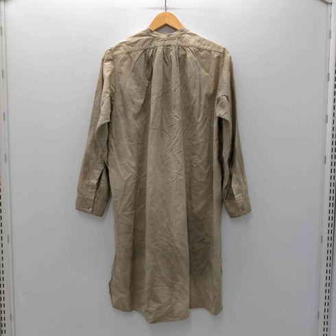 1900-20S French Antique フレンチアンティーク FG イニシャル スモック グランパ シャツ マチつき メンズ