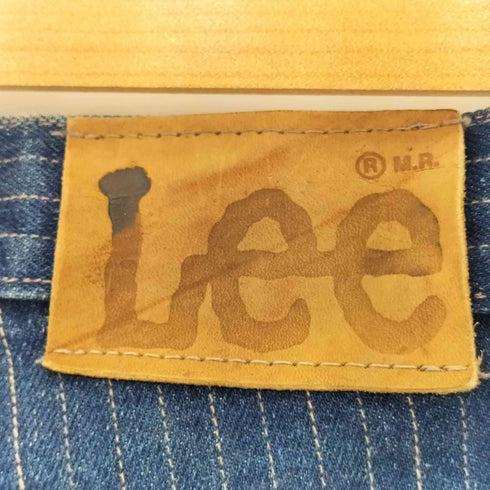 リー Lee 80-90s USA製 ジップアップ ストライプ ストレートデニムパンツ メンズ 28×36