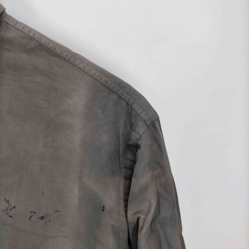 JAPAN VINTAGE ZT イニシャル マチつき 染め L/S シャツ メンズ