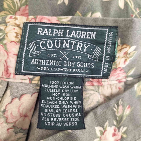 ラルフローレン RALPH LAUREN COUNTRY 90S 花柄コットンロングスカート レディース