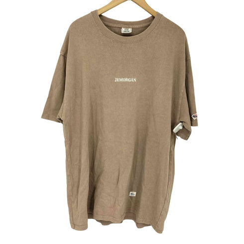 ジェーイーモーガン JEMORGAN ヘビーウェイト 天竺 スノーウォッシュ加工 ロゴ刺繍 Tシャツ メンズ import:XL