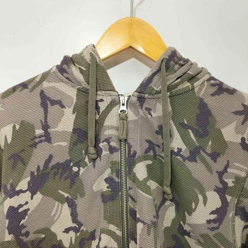 ユニクロ UNIQLO 90s ダブルジップ 迷彩サーマルパーカー メンズ JPN:L