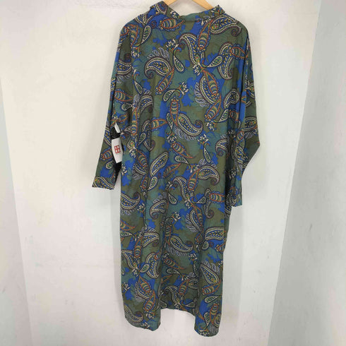 パターントルソー PATTERNTORSO ペイズリー ロングスリーブ シャツワンピース レディース