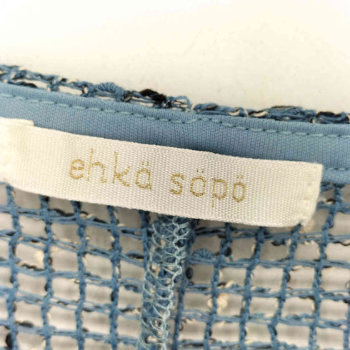 エヘカソポ EHKA SOPO ショートスリーブ ネップ 網ニット レディース FREE
