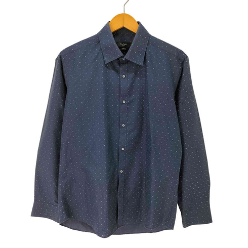 ピエールカルダン pierre cardin SLIM FIT 水玉 ドット柄 レギュラーカラー シャツ メンズ 100