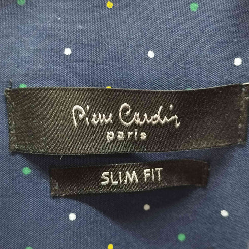 ピエールカルダン pierre cardin SLIM FIT 水玉 ドット柄 レギュラーカラー シャツ メンズ 100