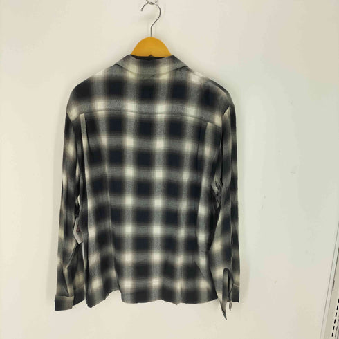 FRONT レーヨン オンブレチェックオープンカラー L/S シャツ メンズ JPN:M