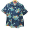 MANGO HOUSE ハイビスカス 三線 オープンカラー S/S アロハシャツ レディース JPN:L