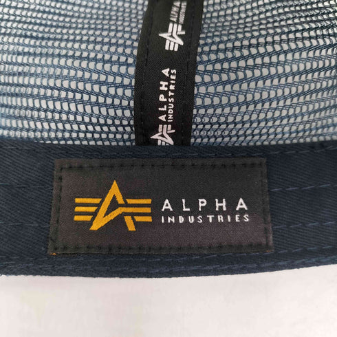 アルファインダストリーズ ALPHA INDUSTRIES ロゴ刺繍 スナップバック メッシュ キャップ メンズ