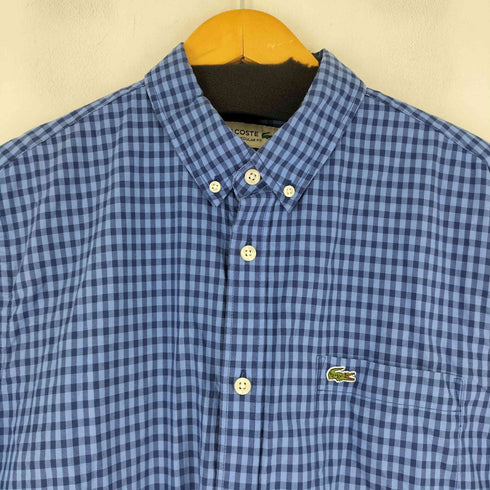ラコステ LACOSTE ロゴ刺繍 L/S BDチェックシャツ メンズ JPN:M