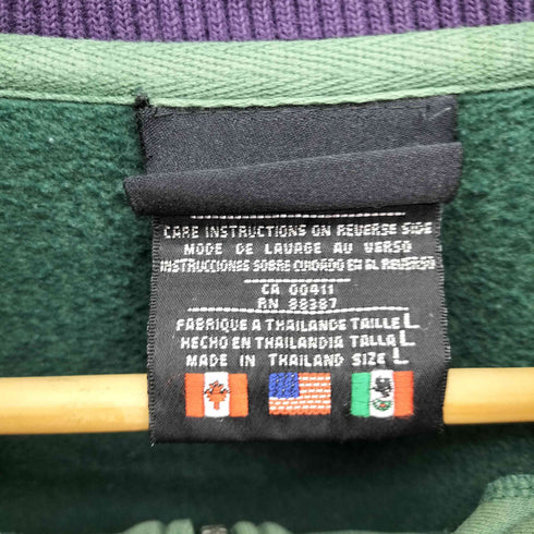 アディダスオリジナルス adidas Originals 00S 万国旗タグ ロゴ刺繍 リブライン ハーフジップスウェット メンズ import:L