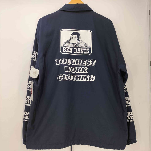 ベンデイビス BEN DAVIS 裾ドローコード スリーブロゴプリント コーチジャケット メンズ import:L
