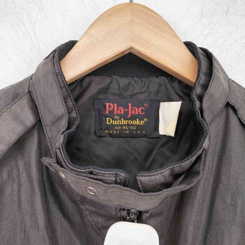 プラジャック Pla-Jac 70-80s USA製 企業ロゴ刺繍 ジップアップ ブルゾン ジャケット メンズ JPN:XL