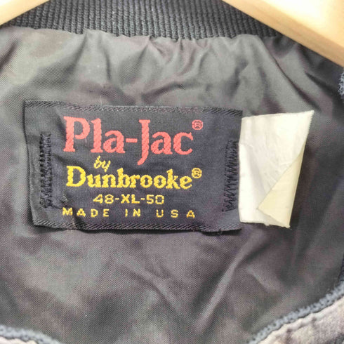 プラジャック Pla-Jac 70-80s USA製 企業ロゴ刺繍 ジップアップ ブルゾン ジャケット メンズ JPN:XL