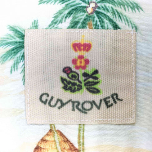 ギローバー GUY ROVER ハーフボタン アロハ柄 長袖シャツ メンズ import:XS